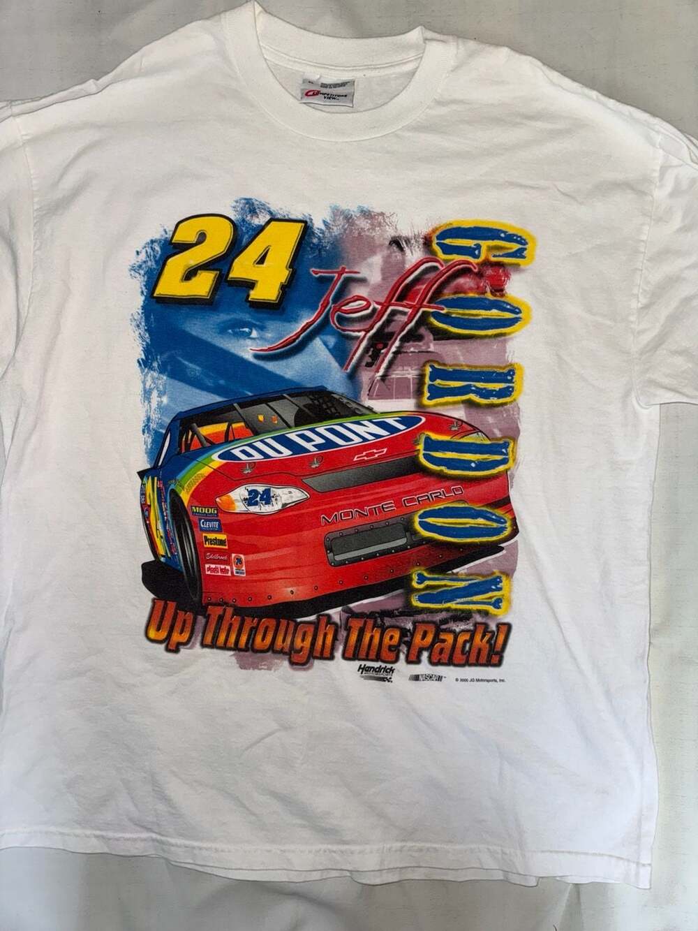 Vintage 2000 Competitors View Jeff Gordon NASCAR Up Through The Pack T-Shirt XL